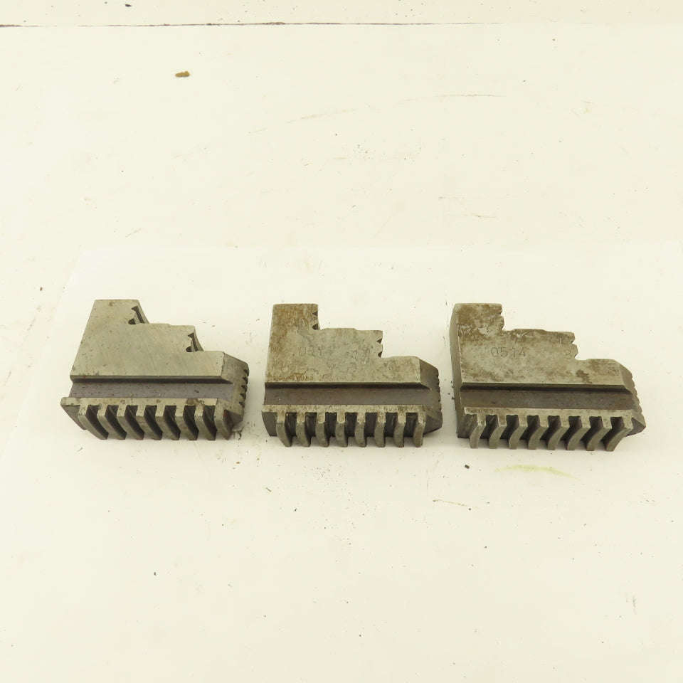 0514 Hard Jaw Step Scroll Chuck Jaw Set 2-1/2 Long 2" Tall Lot Of 3