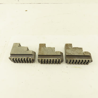 0514 Hard Jaw Step Scroll Chuck Jaw Set 2-1/2 Long 2" Tall Lot Of 3