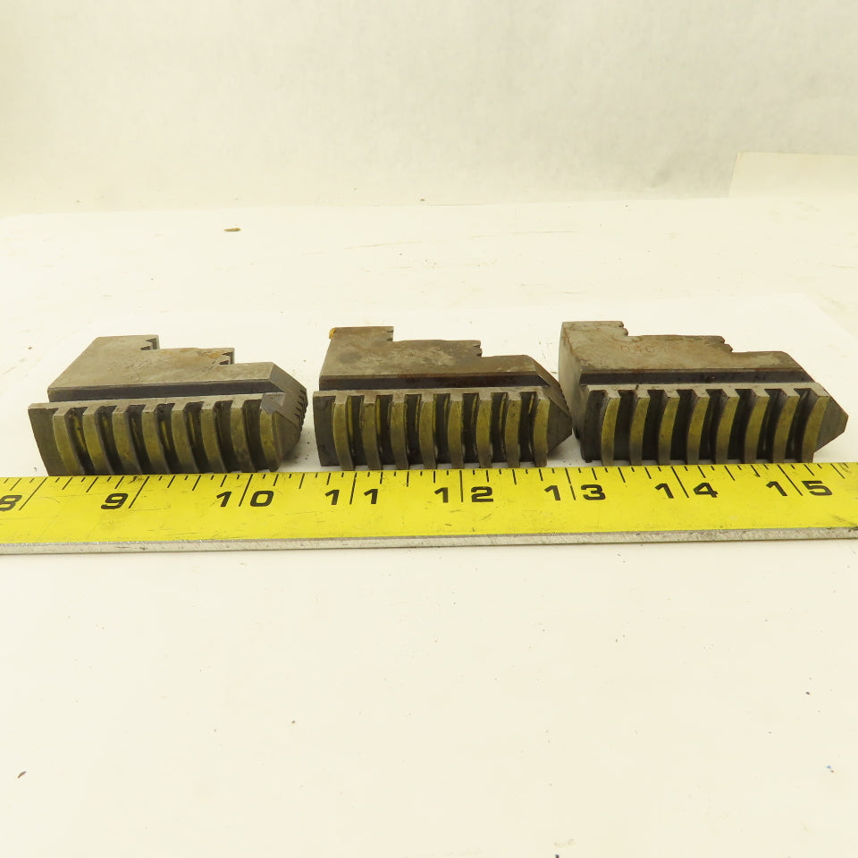 0461 Hard Jaw Step Scroll Chuck Jaw Set 2-1/2 Long 2" Tall Lot Of 3