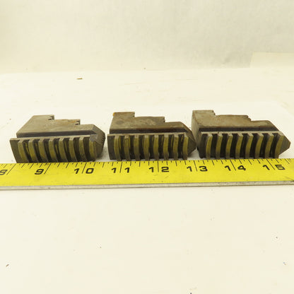 0461 Hard Jaw Step Scroll Chuck Jaw Set 2-1/2 Long 2" Tall Lot Of 3