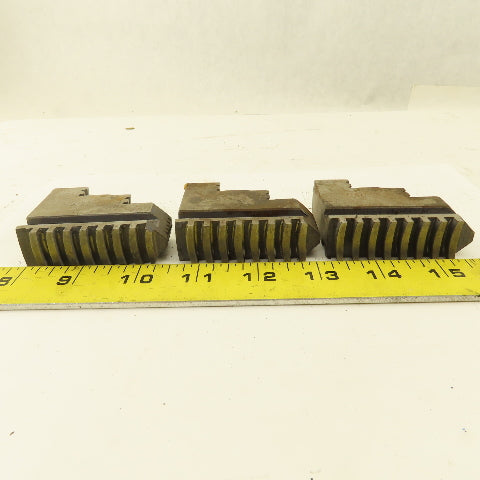 0461 Hard Jaw Step Scroll Chuck Jaw Set 2-1/2 Long 2" Tall Lot Of 3
