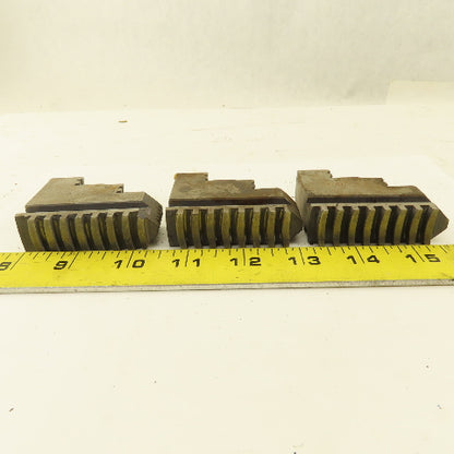 0461 Hard Jaw Step Scroll Chuck Jaw Set 2-1/2 Long 2" Tall Lot Of 3