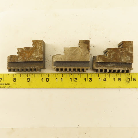 0461 Hard Jaw Step Scroll Chuck Jaw Set 2-1/2 Long 2" Tall Lot Of 3