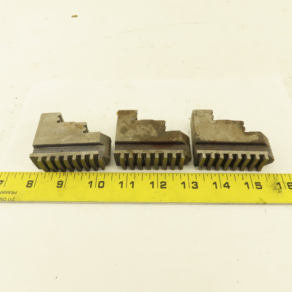 0461 Hard Jaw Step Scroll Chuck Jaw Set 2-1/2 Long 2" Tall Lot Of 3