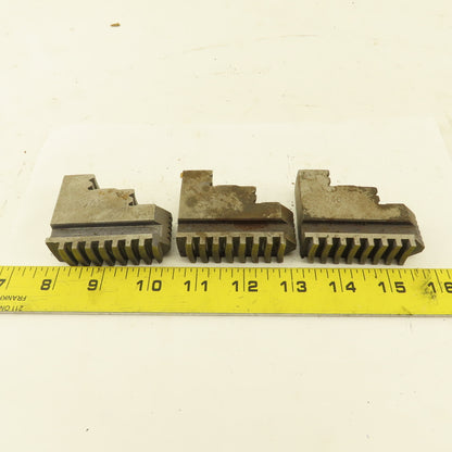 0461 Hard Jaw Step Scroll Chuck Jaw Set 2-1/2 Long 2" Tall Lot Of 3