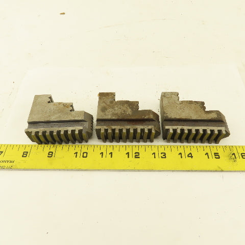 0461 Hard Jaw Step Scroll Chuck Jaw Set 2-1/2 Long 2" Tall Lot Of 3