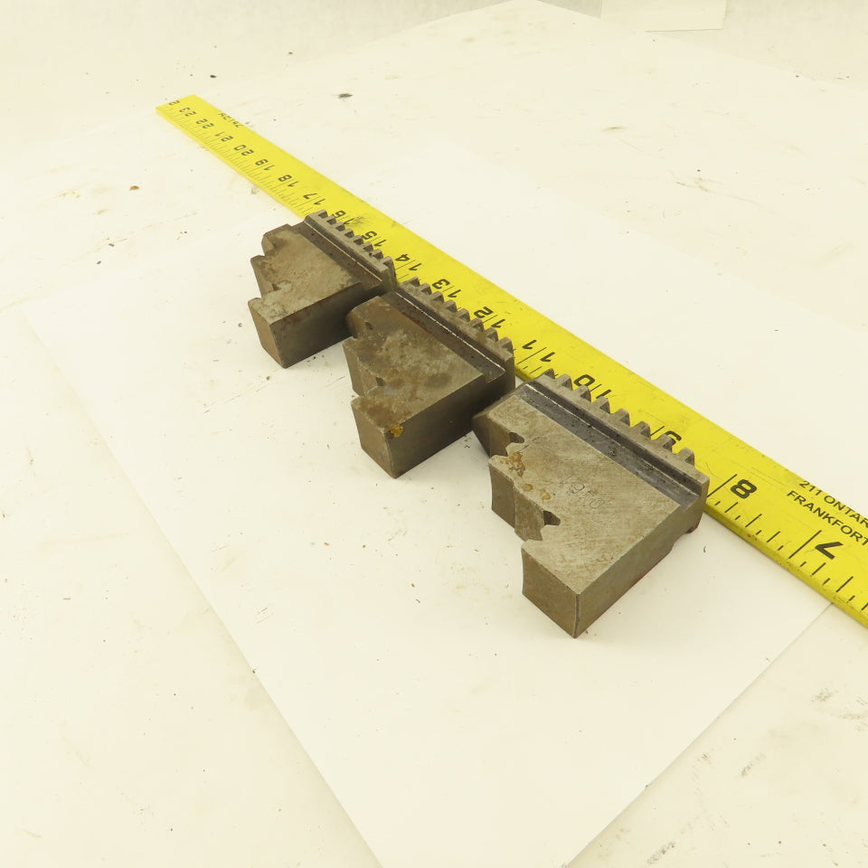0461 Hard Jaw Step Scroll Chuck Jaw Set 2-1/2 Long 2" Tall Lot Of 3