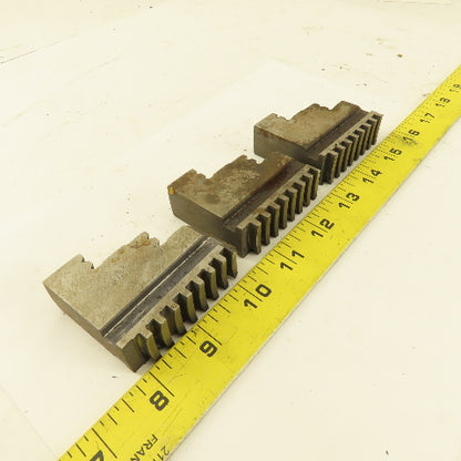 0461 Hard Jaw Step Scroll Chuck Jaw Set 2-1/2 Long 2" Tall Lot Of 3