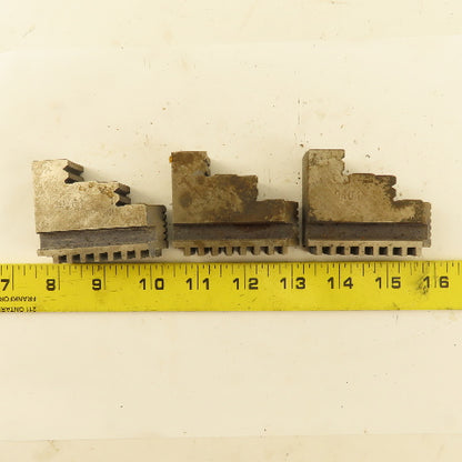 0461 Hard Jaw Step Scroll Chuck Jaw Set 2-1/2 Long 2" Tall Lot Of 3