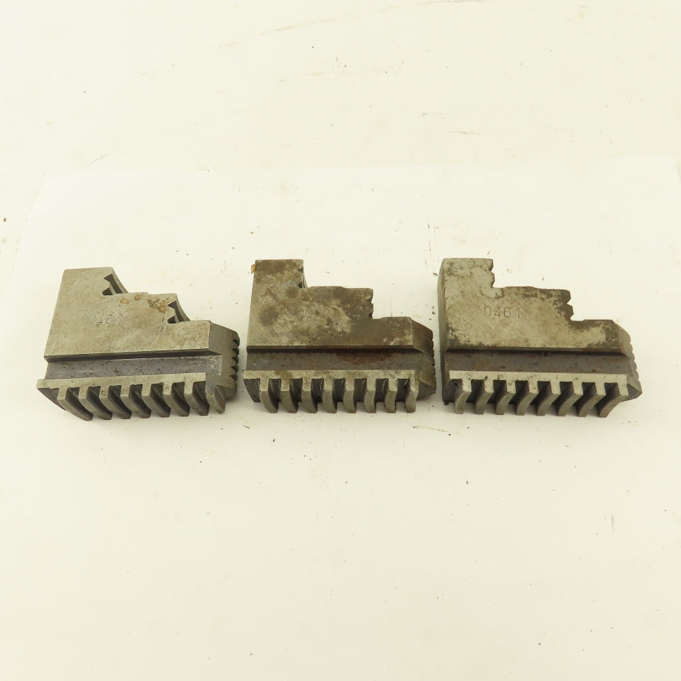 0461 Hard Jaw Step Scroll Chuck Jaw Set 2-1/2 Long 2" Tall Lot Of 3