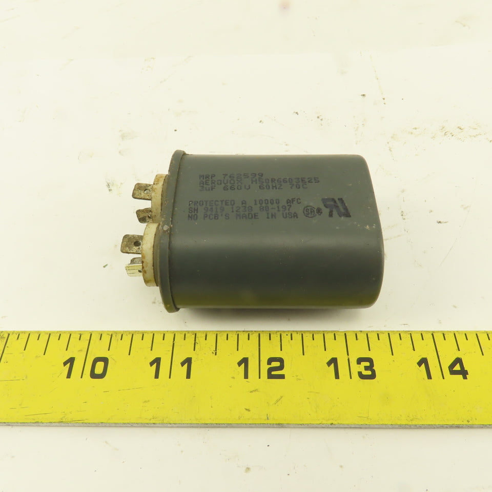 Aerovox H50R6603E25 3uF 660V 60Hz Capacitor