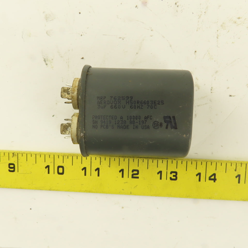 Aerovox H50R6603E25 3uF 660V 60Hz Capacitor