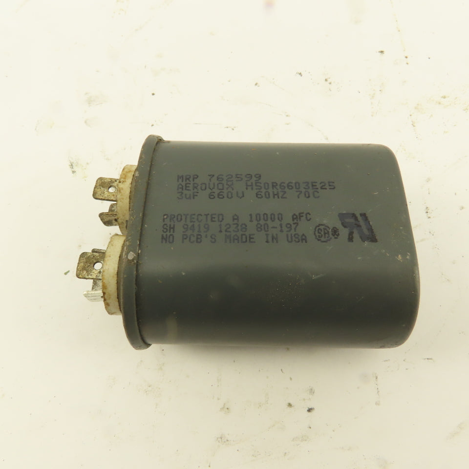 Aerovox H50R6603E25 3uF 660V 60Hz Capacitor