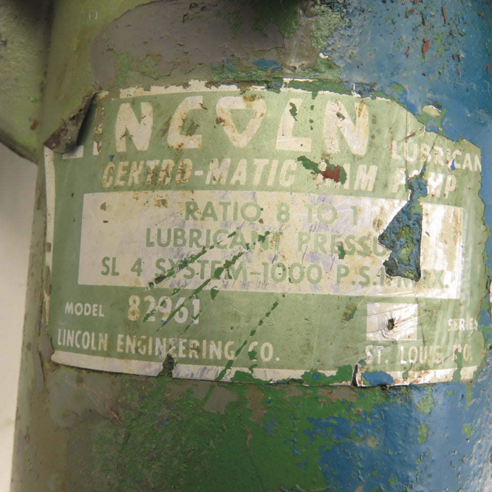 Lincoln 82961 Centro-Matic 8:1 Ratio 1000 PSI Lubrication Ram Pump