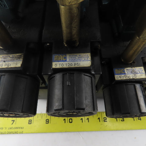 MAC 82A-AC-BKATMDACP1DA 2 Position Solenoid Valve Bank Regulators Manifold