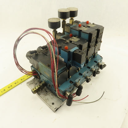 MAC 82A-AC-BKATMDACP1DA 2 Position Solenoid Valve Bank Regulators Manifold