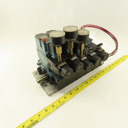 MAC 82A-AC-BKATMDACP1DA 2 Position Solenoid Valve Bank Regulators Manifold