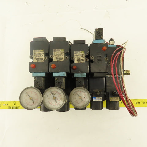 MAC 82A-AC-BKATMDACP1DA 2 Position Solenoid Valve Bank Regulators Manifold