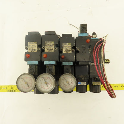 MAC 82A-AC-BKATMDACP1DA 2 Position Solenoid Valve Bank Regulators Manifold