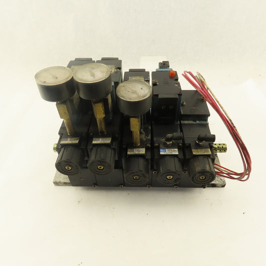 MAC 82A-AC-BKATMDACP1DA 2 Position Solenoid Valve Bank Regulators Manifold