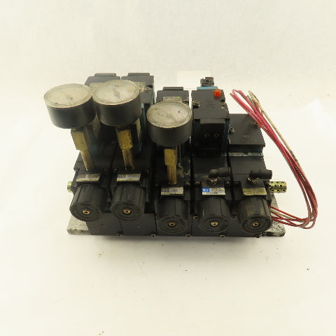MAC 82A-AC-BKATMDACP1DA 2 Position Solenoid Valve Bank Regulators Manifold