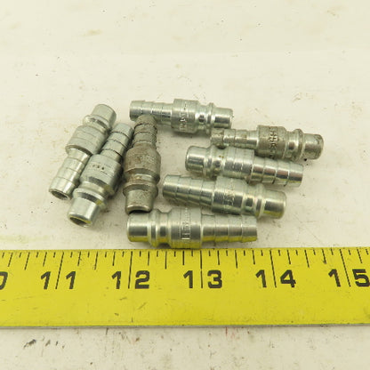 Parker H5E Male Quick Connect Coupling 3/8" Male Barb x 3/8" Male Air Line Lot/8