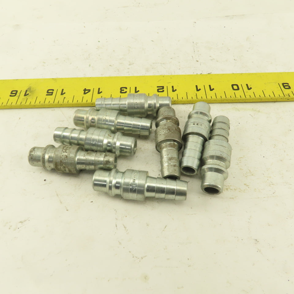 Parker H5E Male Quick Connect Coupling 3/8" Male Barb x 3/8" Male Air Line Lot/8
