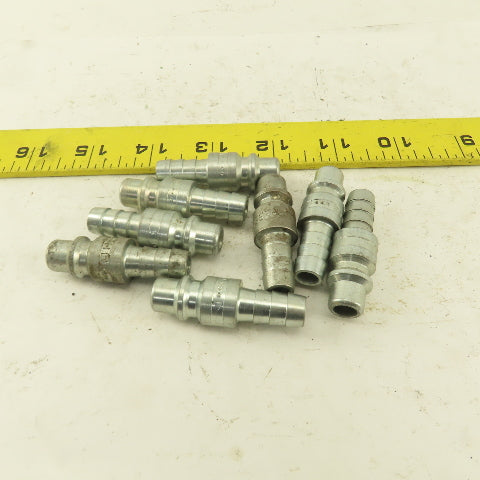 Parker H5E Male Quick Connect Coupling 3/8" Male Barb x 3/8" Male Air Line Lot/8