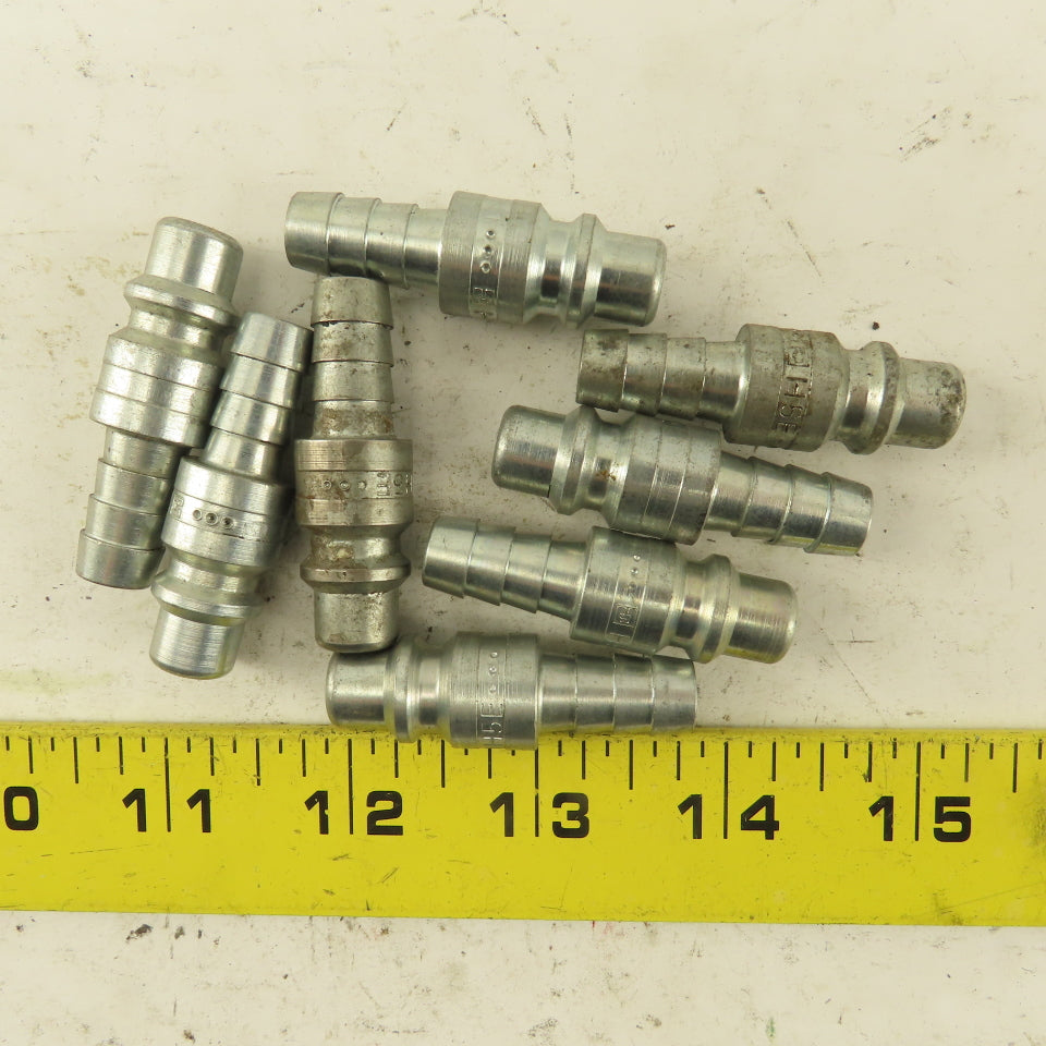Parker H5E Male Quick Connect Coupling 3/8" Male Barb x 3/8" Male Air Line Lot/8