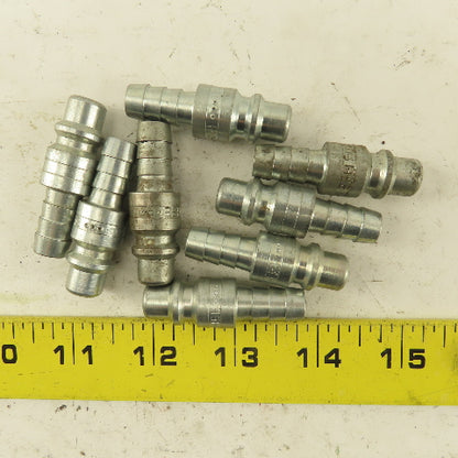Parker H5E Male Quick Connect Coupling 3/8" Male Barb x 3/8" Male Air Line Lot/8