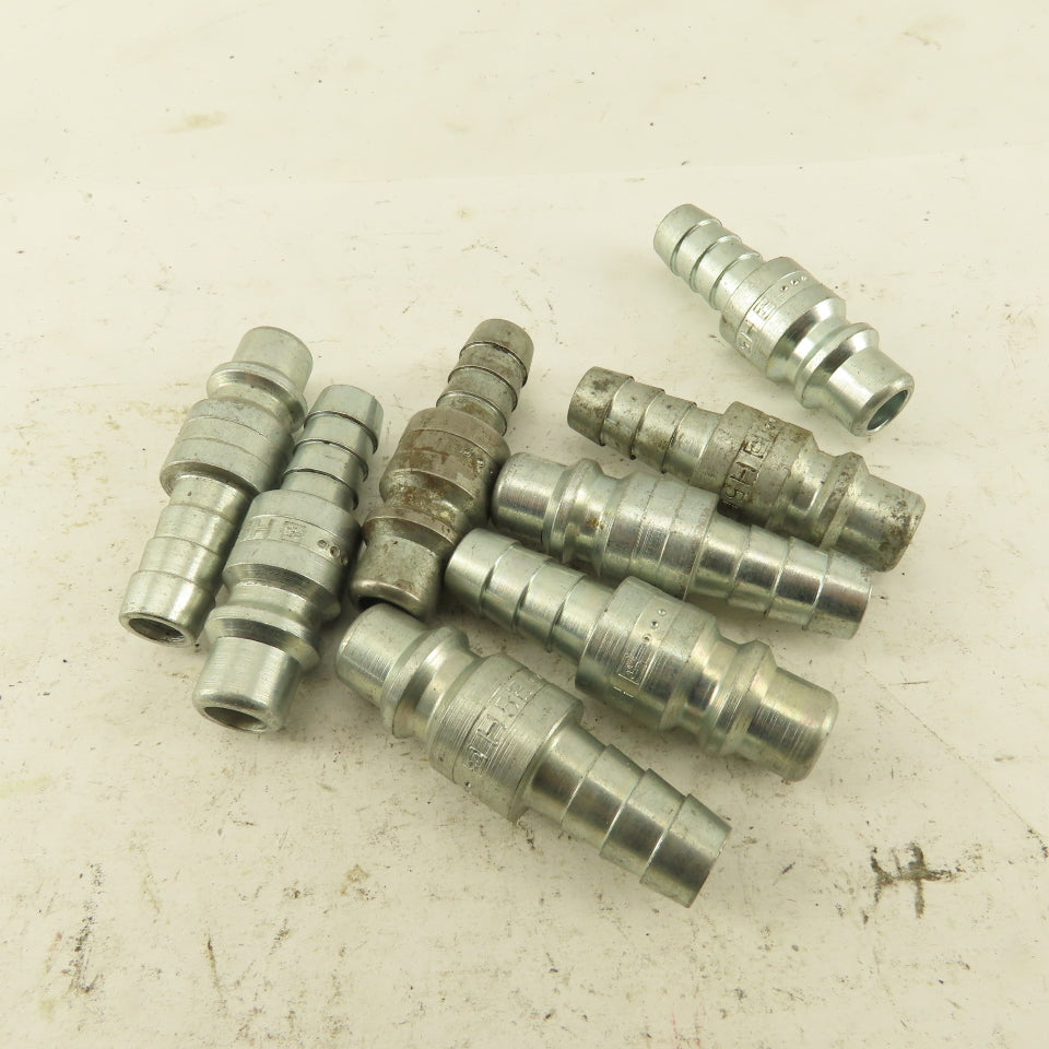 Parker H5E Male Quick Connect Coupling 3/8" Male Barb x 3/8" Male Air Line Lot/8