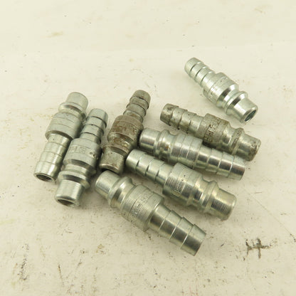 Parker H5E Male Quick Connect Coupling 3/8" Male Barb x 3/8" Male Air Line Lot/8