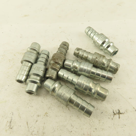 Parker H5E Male Quick Connect Coupling 3/8" Male Barb x 3/8" Male Air Line Lot/8