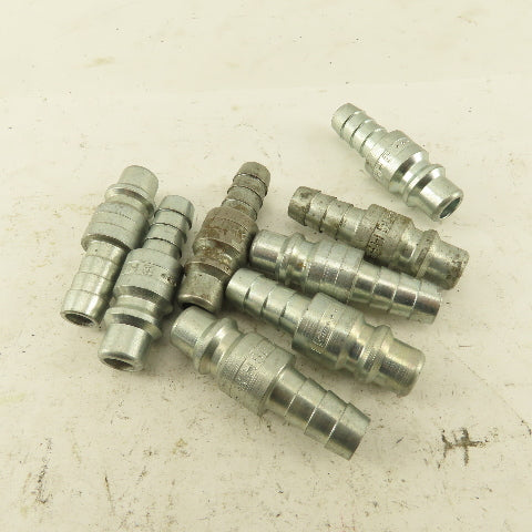 Parker H5E Male Quick Connect Coupling 3/8" Male Barb x 3/8" Male Air Line Lot/8