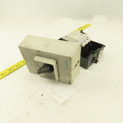 Siemens 3VU1300-1MF00 600V 20Hp 3Ph 0.6-1.0A Circuit Breaker Enclosure Operator