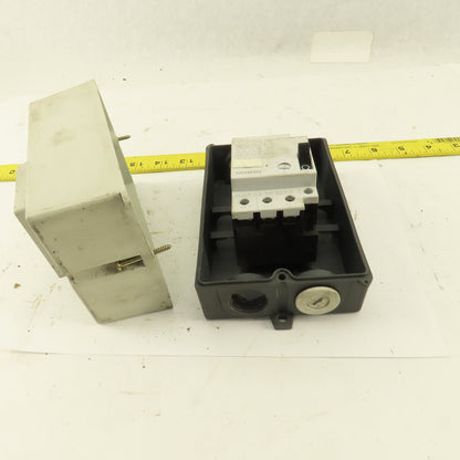 Siemens 3VU1300-1MF00 600V 20Hp 3Ph 0.6-1.0A Circuit Breaker Enclosure Operator