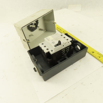 Siemens 3VU1300-1MF00 600V 20Hp 3Ph 0.6-1.0A Circuit Breaker Enclosure Operator