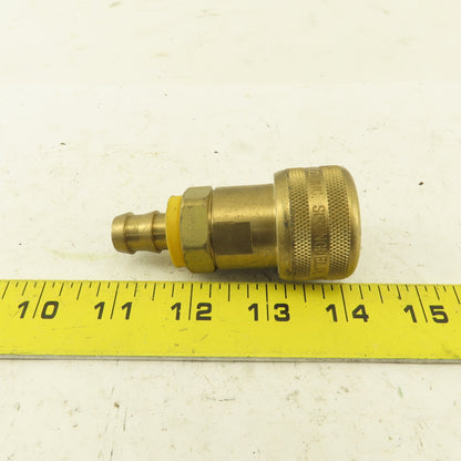 Foster FM5 Pneumatic Brass Quick Disconnect Coupler 1/2" Barb  x 1/2" Body
