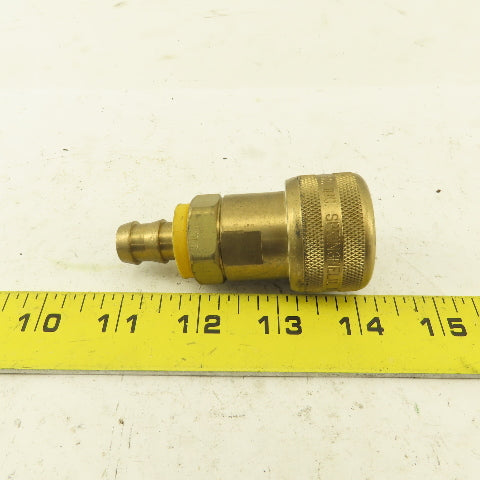 Foster FM5 Pneumatic Brass Quick Disconnect Coupler 1/2" Barb  x 1/2" Body