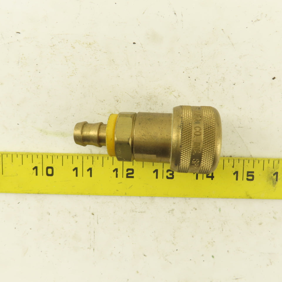 Foster FM5 Pneumatic Brass Quick Disconnect Coupler 1/2" Barb  x 1/2" Body