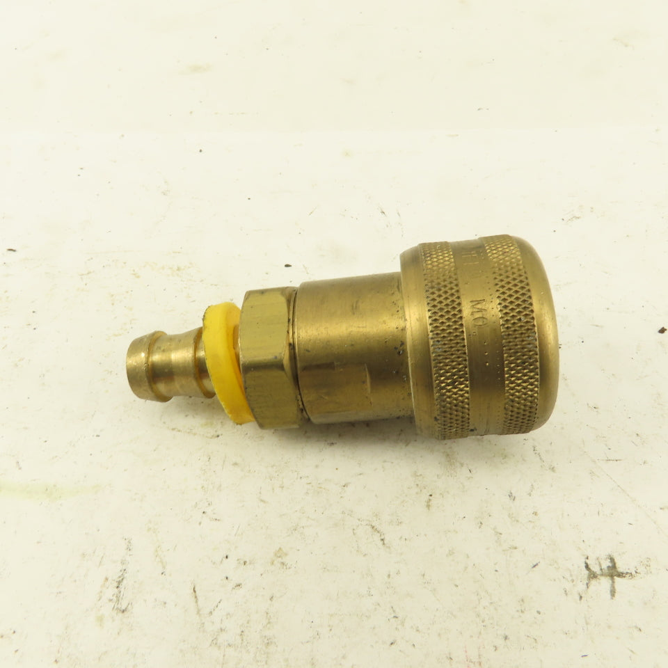Foster FM5 Pneumatic Brass Quick Disconnect Coupler 1/2" Barb  x 1/2" Body