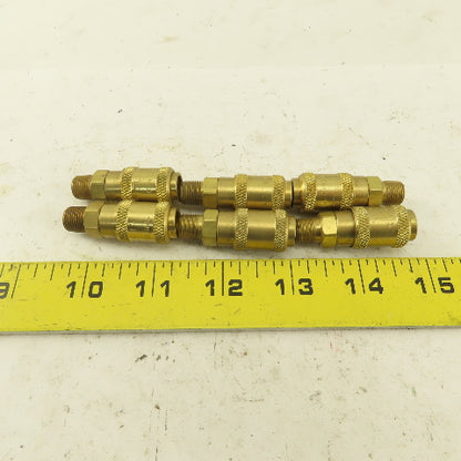 1A Series Brass Quick Disconnect 1/8" Body x 1/8" MNPT Lot of 6
