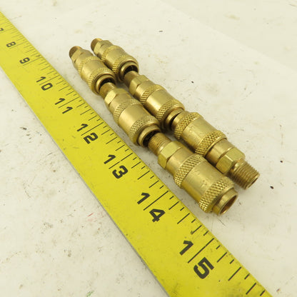 1A Series Brass Quick Disconnect 1/8" Body x 1/8" MNPT Lot of 6