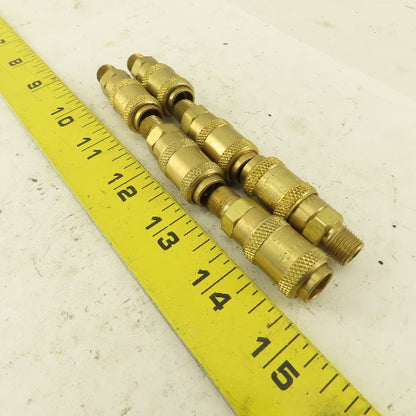 1A Series Brass Quick Disconnect 1/8" Body x 1/8" MNPT Lot of 6