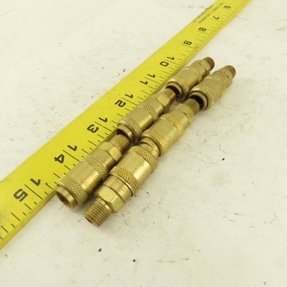 1A Series Brass Quick Disconnect 1/8" Body x 1/8" MNPT Lot of 6