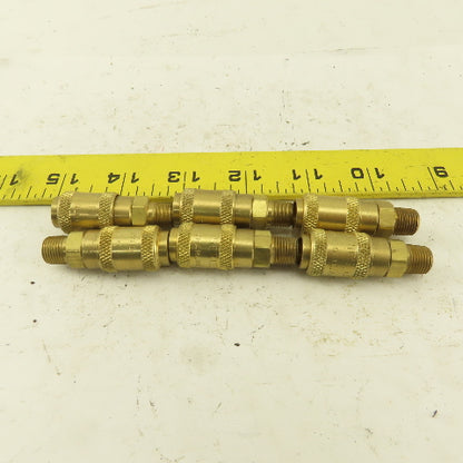 1A Series Brass Quick Disconnect 1/8" Body x 1/8" MNPT Lot of 6