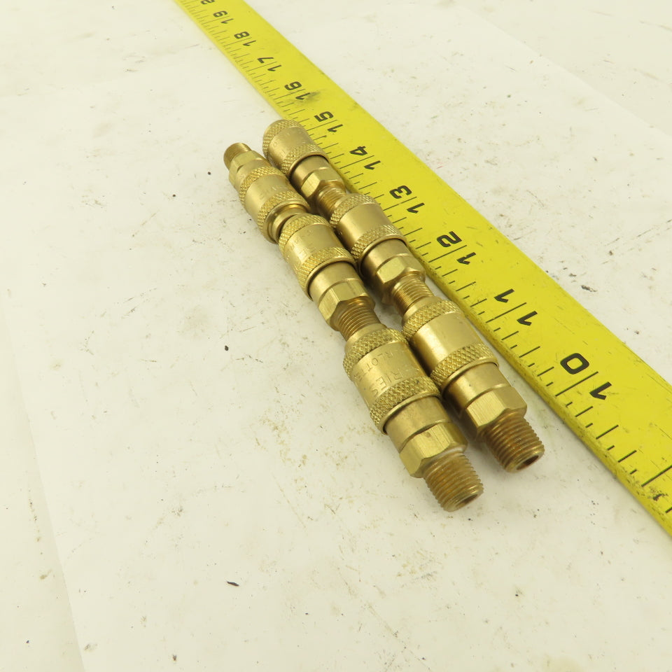 1A Series Brass Quick Disconnect 1/8" Body x 1/8" MNPT Lot of 6
