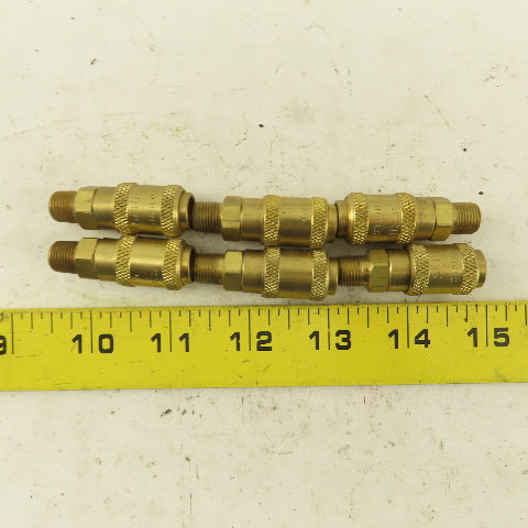 1A Series Brass Quick Disconnect 1/8" Body x 1/8" MNPT Lot of 6