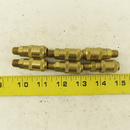 1A Series Brass Quick Disconnect 1/8" Body x 1/8" MNPT Lot of 6