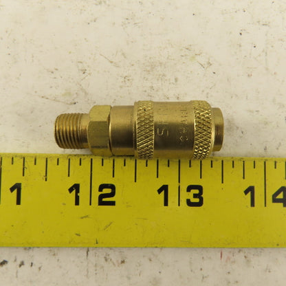 1A Series Brass Quick Disconnect 1/8" Body x 1/8" MNPT Lot of 6
